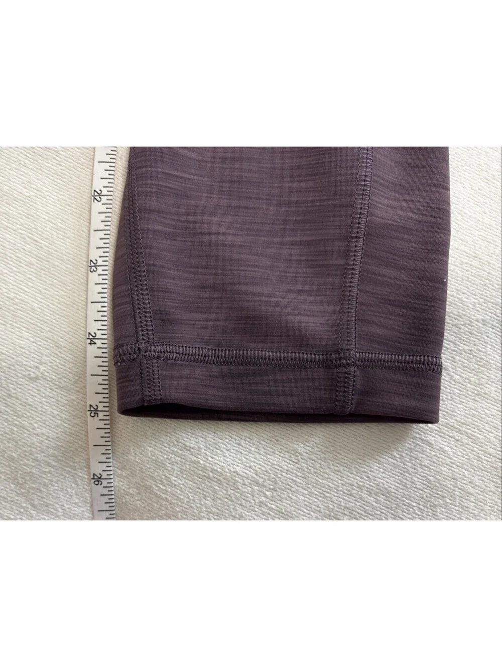 Lululemon Invigorate High-Rise Crop Heathered Black Currant Size 8